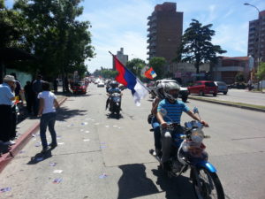 Caravana en Montevideo, elecciones 2014