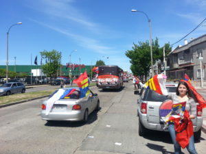 Caravana en Montevideo, elecciones 2014