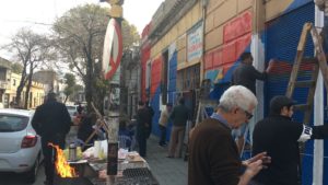 Desembarco en el Comité Allende Cavani. Jornada de artes plásticas y musicales. Visita de ministros y legisladores. 18 de agosto de 2018.