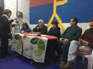 Charla sobre seguridad ciudadana en Comité de Base Allende Cavani (Montevideo).Exponen Ministro del Interior Bonomi y SubSecretaria de Desarrollo Social Ana Olivera